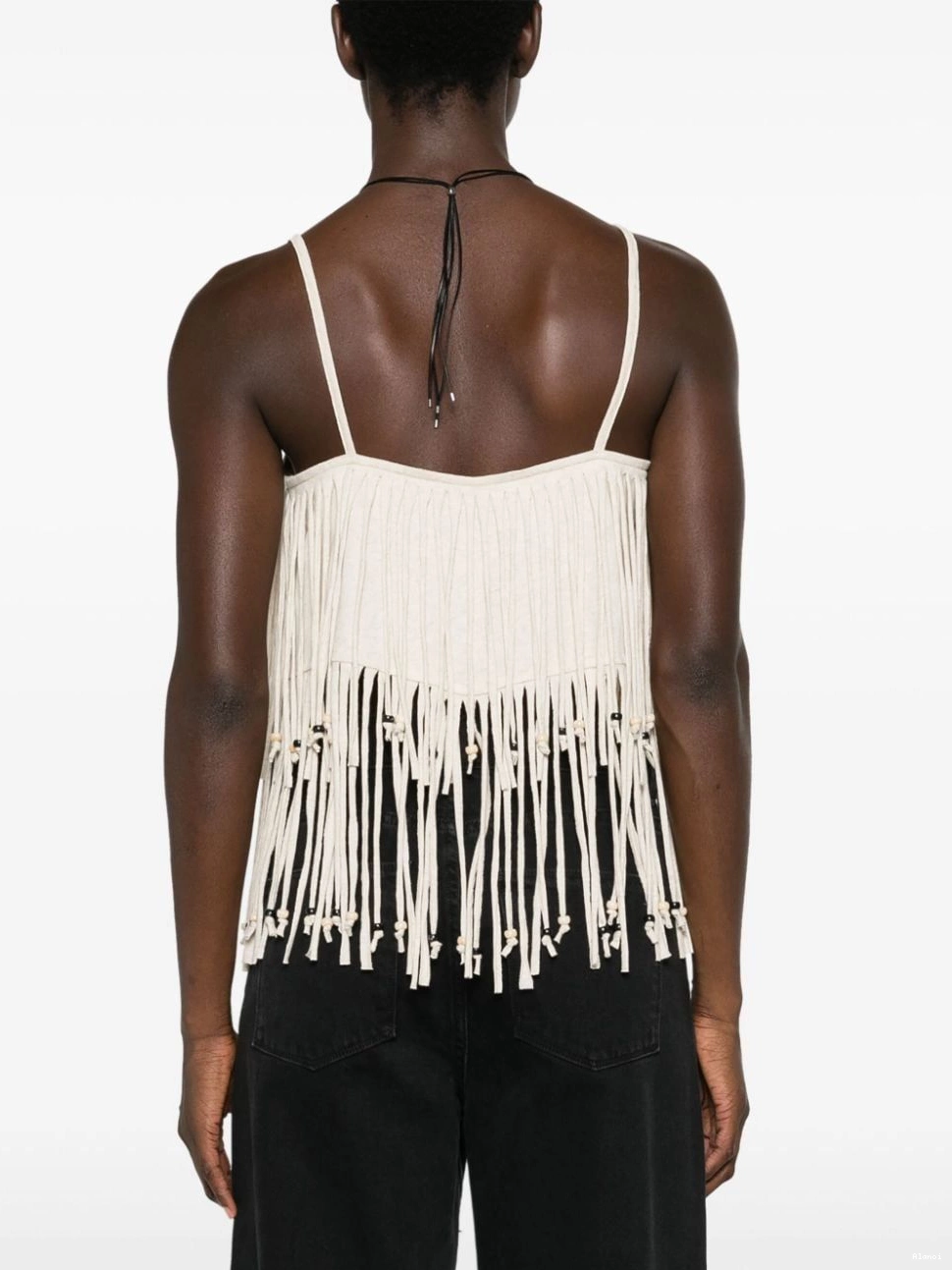 Cheap bead-detail top Women Monsoon crop Alanui fringed 0426